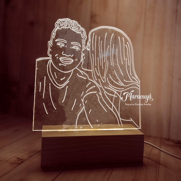 LAMPARA SILUETA PERSONALIZADA PAREJA1