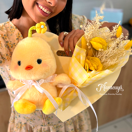 PACK POLLITO FLORES AMARILLAS1