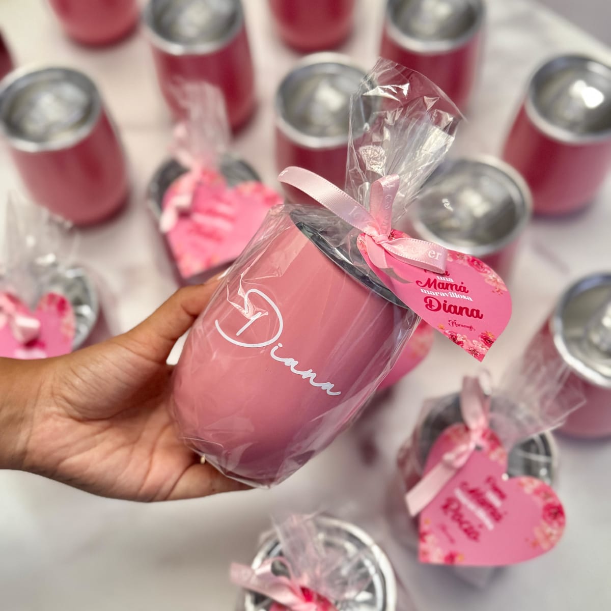 VASO TUMBLER TERMICO ROSADO MAMÁ1