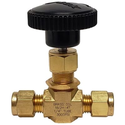 VALVULA DE AGUJA ,tuveria de 1/4 ,vastago en v cod 5 118-k