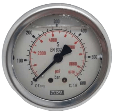 MANÓMETRO COMPRESOR COLTRI SUB 63-0-500 BAR/PSI G1/41