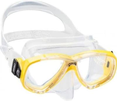 MÁSCARA CRESSI SUB MODELO PERLA TRANSPARENTE/AMARILLA1