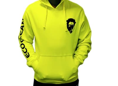 POLERON ECOSUB CON GORRO AMARILLO M2