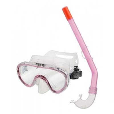 SET MARINA MÁSCARA MÁS SNORKEL NIÑO ROSADO