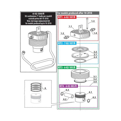 REPUESTO KIT 2DO ESTADO AC. CON VÁLVULA INTEGRADA 6-02-500/R1