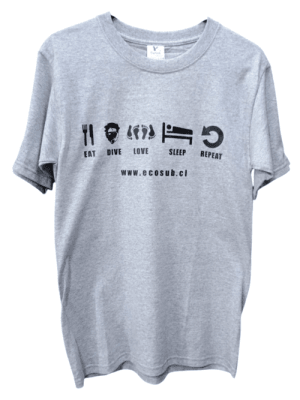 POLERA DISEÑO GRIS ECOSUB HOMBRE
