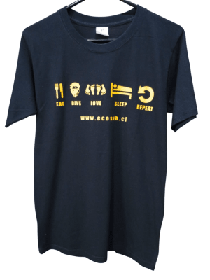POLERA DISEÑO ECOSUB NEGRA HOMBRE