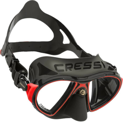 MASCARA CRESSI SUB MODELO ZEUS NEGRO/ ROJA1