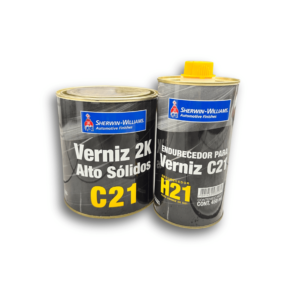 Kit 1/4 GN Barniz Laca Poliuretano 2K C21 Sherwin Williams1