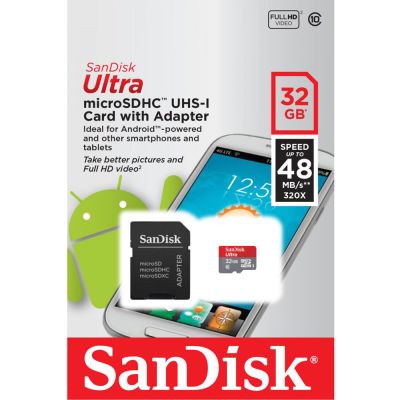 MICRO SD 32 GB SANDISK ® CLASE 10 VEL 8OX1