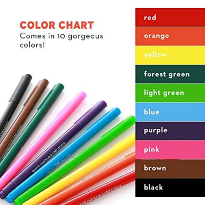 10 Marcadores Con Tinta Comestible Doble Punta Decorado Tortas.