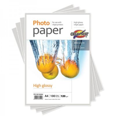 PAPEL CREAPRINT 120GRS GLOSSY A4 X 100 UNIDADES PAPEL CREAPRINT 120GRS GLOSSY A4 X 100 UNIDADES