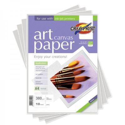 PAPEL CREAPRINT CANVAS INKJET A4 380 GRS 10 UNIDADES