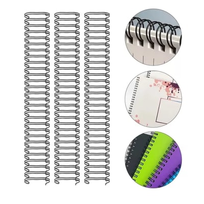 Color Negro Espirales Metálicos 25mm 2:1 Doble Cero 10 Unid1