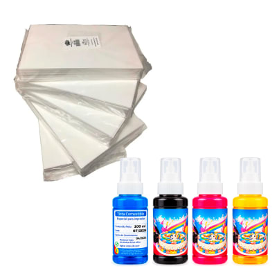 Kit Inicial Impresion De Fototorta Tinta Y Papel De Arroz para Canon