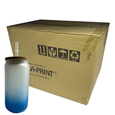 SUBLIMACION BOTELLA VIDRIO GRADIENTE COLOR 16 OZ