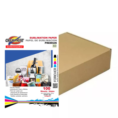 CAJA DE 10 RESMAS PAPEL SUBLIMACION 100GRS/A3/100 UNID