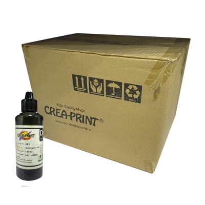 CAJA 100 BOTELLAS TINTA SUBLIMACION NEGRA SERIE ECO DE 100ML