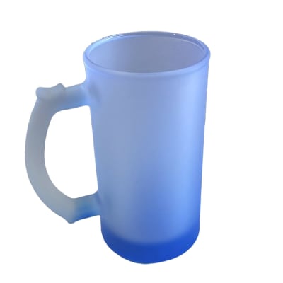 CAJA 24 UNIDADES SHOPERO/GLASS BEER 16 OZ GRADIENTE AZUL