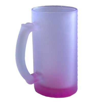 CAJA 24 UNIDADES SHOPERO/GLASS BEER 16 OZ GRADIENTE ROSADO