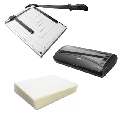 Pvc Laminadora A4 Térmica + 100 Laminas + Guillotina