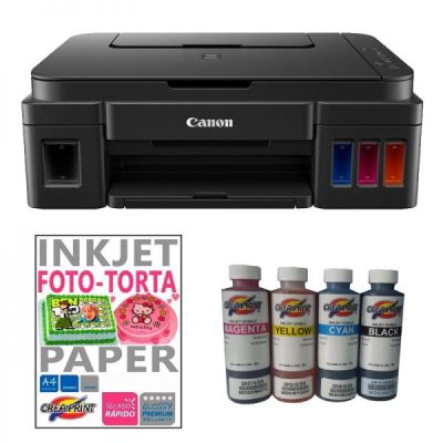 Kit para Impresion de Fototorta con Canon G2100, papel de azúcar1