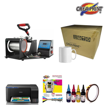 Kit para Estampado de Tazon con Estampadora Manual + Impresora Epson1