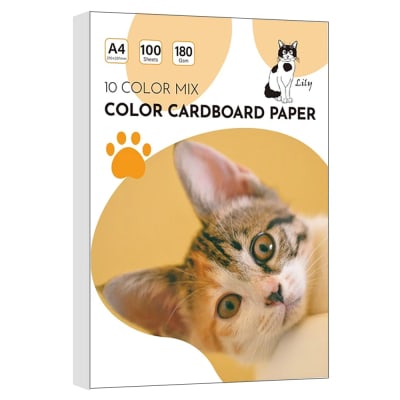 PAPEL LILY 180GRS MIX CARTULINA DE COLORES A4 X 100 UNIDADES