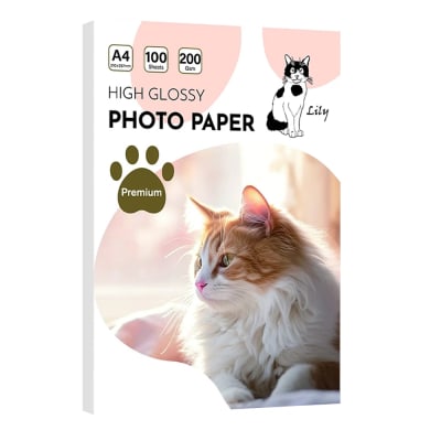 PAPEL 200GRS GLOSSY A4 X 100 UNIDADES1