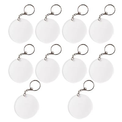 10 LLAVEROS ACRILICOS REDONDO 4.5 CMS1
