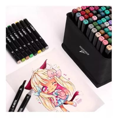 Lapices Marcadores Doble Punta+ Estuche Profesional 48 unid3