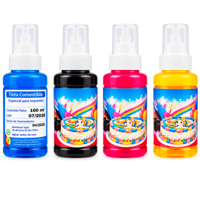 Pack de Tinta Comestible 400ml