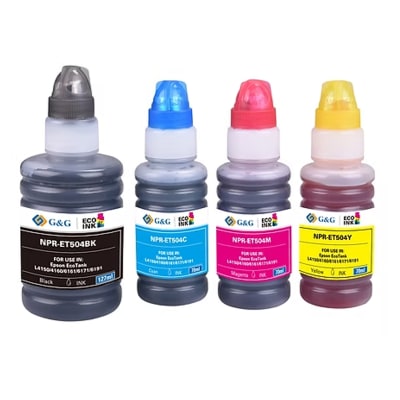 Pack De Carga De Tinta Para Epson T504 L4150, L4160, L4260, L6161, L6171, L6191, L62705