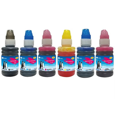 Pack 6 Tintas Compatibles con Epson T673 L800 L1800 L805 L810 L8501