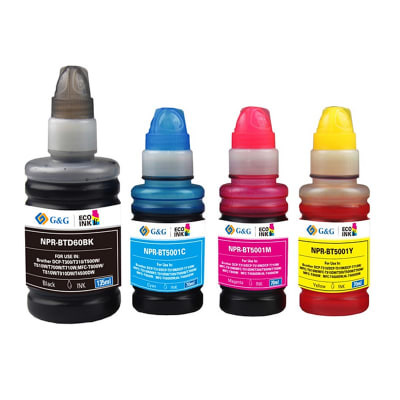 Tinta Para Impresora Brother Btd60bk / Bt5001 Color 4 Colores 4 Unidades