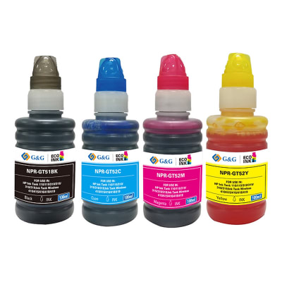 Tinta Para Impresora hp GT51BK (GT53BK)/GT52 todo los modelo