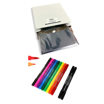 papel azucar + 10 marcadores doble punta para fototorta
