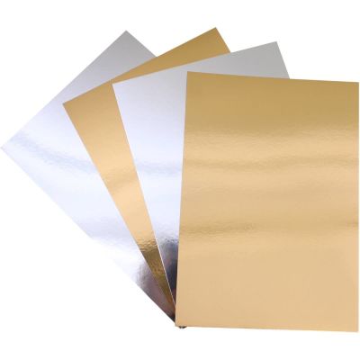 PAPEL ADHESIVO PLATEADO METALICO 135 GRS 20 HOJAS A41