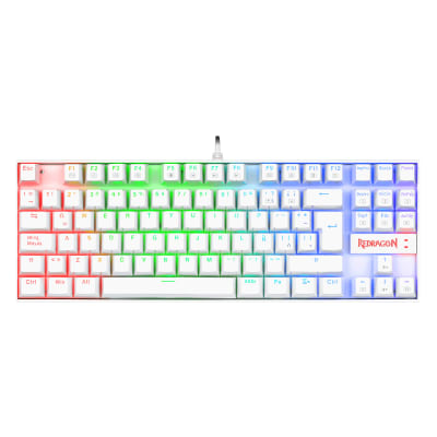 REDRAGON TECLADO GAMER MEC KUMARA BLANCO K552W-RGB-SP1