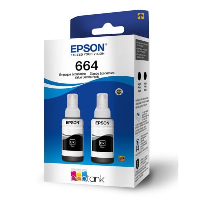 Botella De Tinta Original 2 Tinta Negro Epson 664 L110/l200/l210/l350/l355/l51