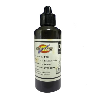 CAJA 100 BOTELLAS TINTA SUBLIMACION NEGRA SERIE ECO DE 100ML
