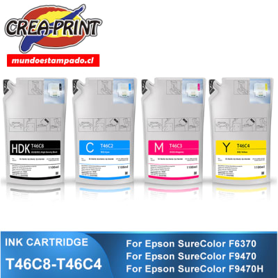 pack  Tinta Sublimacion Ultrachrome Ds 1,1 Ltr Serie F6370 F9470h5