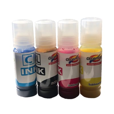 PACK TINTA SUBLIMACION T544 DE 70 ML 4 COLORES NEGRO CIAN MAGENTA YELLOW