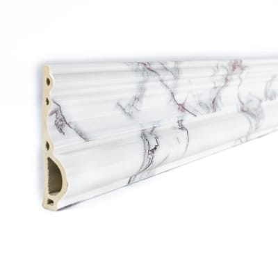 MOLDURA  PLACA MÁRMOL ELEGANT BLANCO GRIETA 3MTS