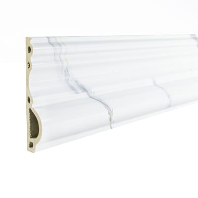 MOLDURA PLACA MÁRMOL ELEGANT BLANCO ESCARCHA 3MTS