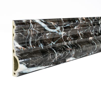 MOLDURA PLACA MÁRMOL ELEGANT NEGRO RELAMPAGO 3MTS