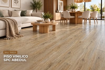 PISO VINILICO SPC 2.23M2 / ABEDUL / 1220MM X 183MM X 5MM