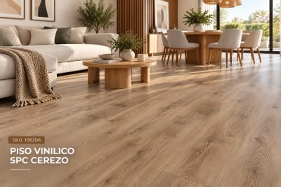 PISO VINILICO SPC 2.23M2 / CEREZO / 1220MM X 183MM x 5MM