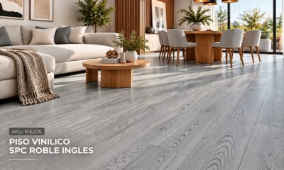 PISO VINILICO SPC 2.23M2 / ROBLE INGLES / 1220MM X 183MM x 5MM