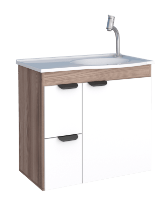 MUEBLE BAÑO MADERA MARGARIDA BLANCO LAVAMANOS